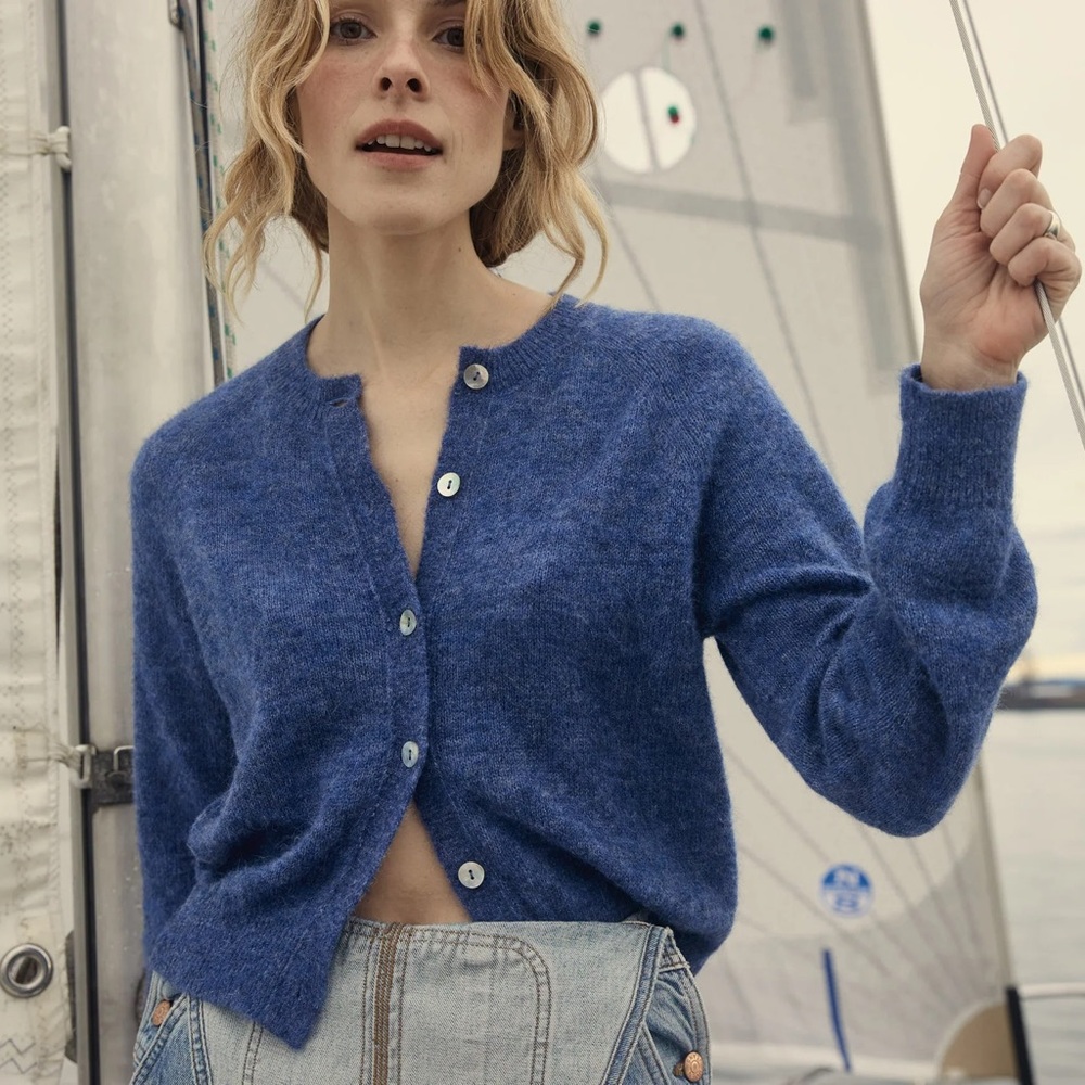 BN Doen Petra Cardigan in Blue Dusk, size S